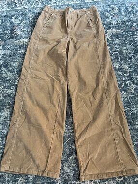 Celebrity Pink Wide-Leg Corduroy Pants in Brown